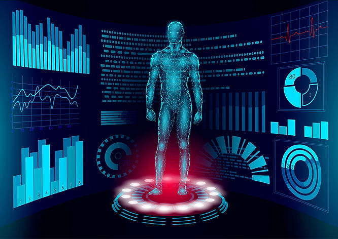 photo of digital twin of the human body used in healthcare services