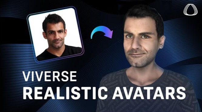 Realistic Avatar generated by VIVERSE Create’s AI photo-to-Avatar feature, allowing you to create a digital twin in seconds. 