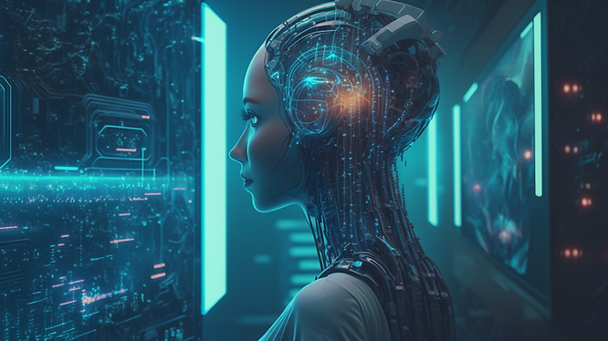 Visualization of machine learning, the means by which AI can be taught to process a set of data.