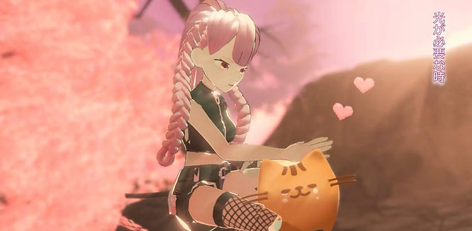 She can't help but pet any small animal she sees.