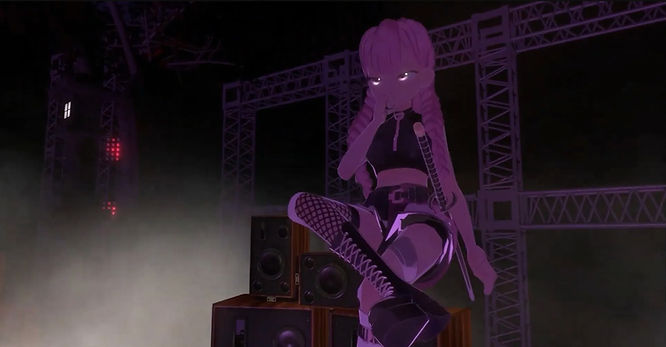 Her appearance is stunning, especially with the samurai sword at her waist.