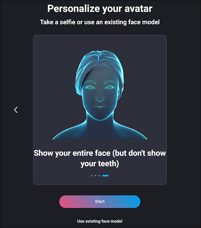 Create your avatar's face model with a selfie