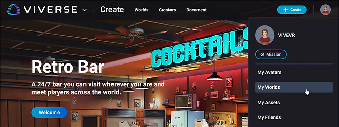 How to create a free, personalized VIVERSE World