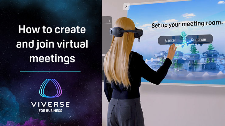 How to create and join virtual meetings in VIVERSE for Business