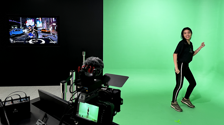 VIVERSE整合VIVE Mars CamTrack虛擬製片技術，打造虛擬藝人NANA元宇宙互動場景，與粉絲互動拍照
